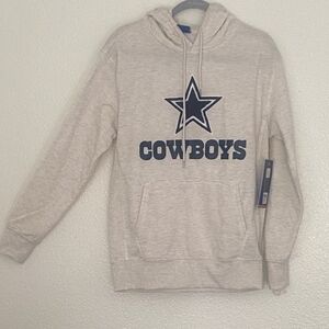 NFL Team Apparel Cowboys White Hoodie Sweater. Size S